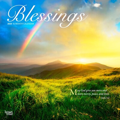 2025 BrownTrout Blessings 12 x 12 Monthly Wall Calendar (9781975476656)