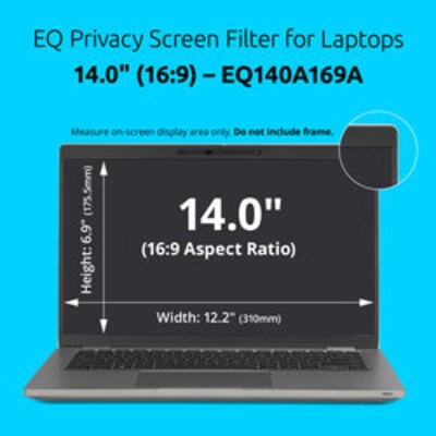 Kensington EQ Privacy Screen Filters for 14 Laptop, 16:9 (EQ140A169A)