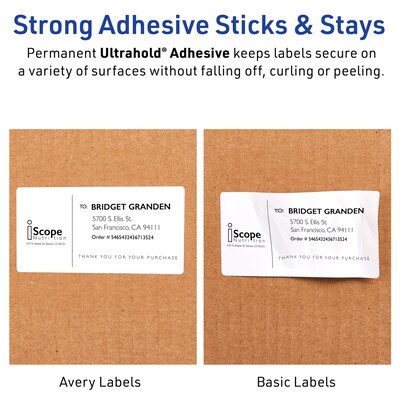 Avery Waterproof Laser Shipping Labels, 5 1/2" x 8 1/2", White, 1000 Labels/Pack (95526)