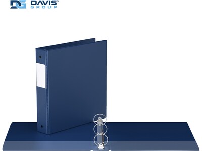 Davis Group Premium Economy 1 1/2" 3-Ring Non-View Binders, Royal Blue, 6/Pack (2312-92-06)