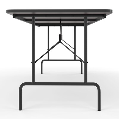 Quill Brand® Folding Table, 96"L x 30"W, Walnut (27097/51257)