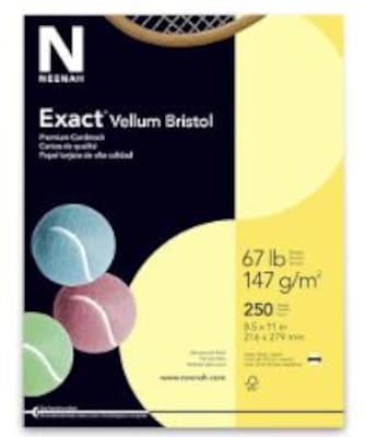 Astrodesigns 67 lb. Cover Paper, 8.5 x 11, Yellow, 250/Pack (81338 / 82338)