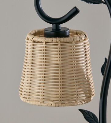 Simplee Adesso Ivy Candlewarmer 14.75" Halogen Table Lamp, Black (SL1193-12)