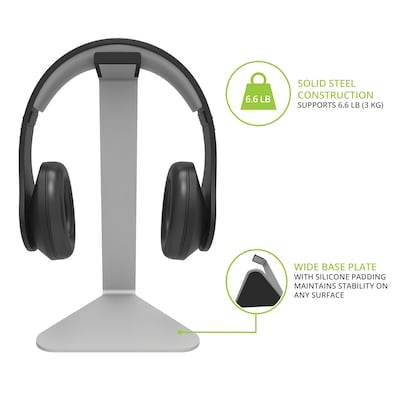 Kanto Universal Headphone Stand, Silver (H1S)