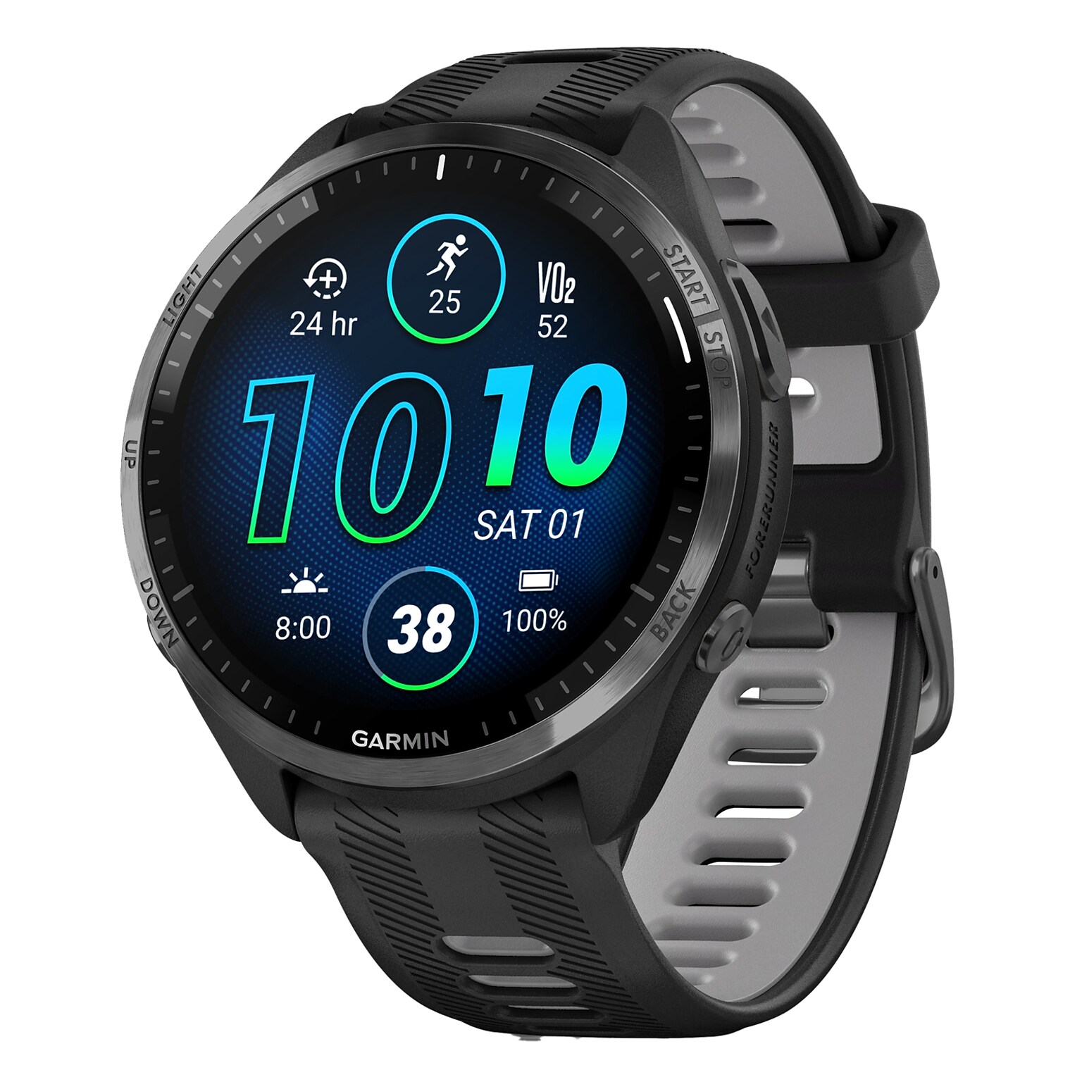 Garmin Forerunner 965 Smartwatch, GPS, 47mm, Carbon Gray & Black Silicone Band (010-02809-00)