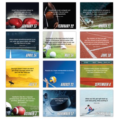 2026 Global Printed Products Sports 6" x 6" Day-to-Day Calendar (GPP-PC-01)