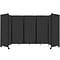 Versare The Room Divider 360 Freestanding Folding Portable Partition, 82H x 168W, Black Fabric (11