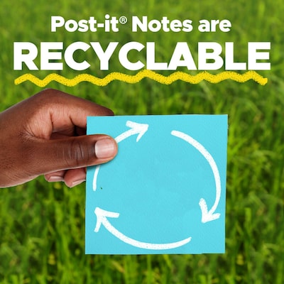 Post-it Pop-up Notes, 3" x 3", Beachside Café Collection, 90 Sheet/Pad, 12 Pads/Pack (R330UALT)