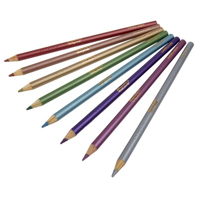 Crayola Metallic Colored Pencils, Assorted Colors, 8/Pack, 6 Packs/Bundle (BIN683708-6)