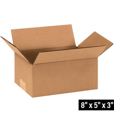 8 x 5 x 3 Shipping Boxes, 32 ECT, 25/Bundle (853)