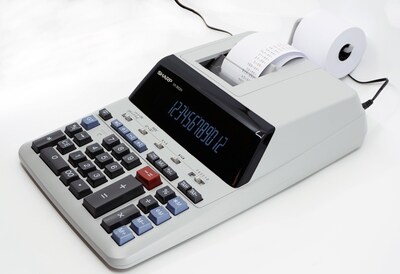 Sharp VX-2652H Heavy Duty Commercial 12-Digit Printing Calculator, White
