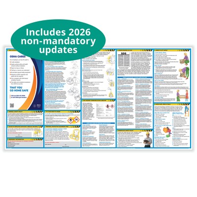 ComplyRight OSHA All-in-One-Safety Poster with GHS Updates, 24 x 44 (W0430)