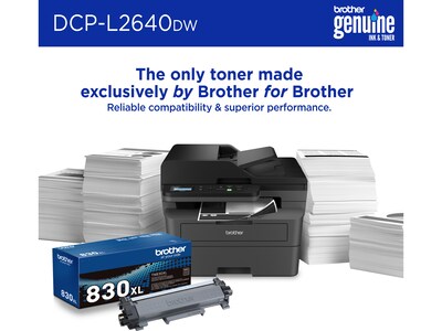 Brother DCP-L2640DW Compact Wireless Black & White Laser Printer, All-In-One, Print, Scan, Copy, Refresh Subscription Ready