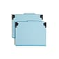 Smead FasTab® Hanging PSBD Classification File Folder w/SafeSHIELD® Fastener, 2 Dividers, 2/5-Cut +Tab, Letter, Blue (65115)