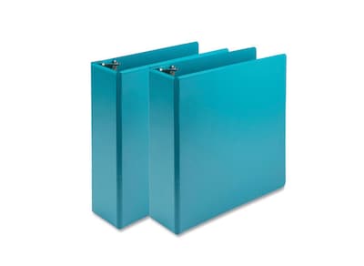 Samsill Earths Choice 3 3-Ring View Binder, Teal, 2/Pack (SAMU86877)