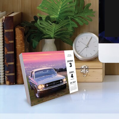 2027 Willow Creek American Muscle Cars 6.2" x 5.4" Daily Day-to-Day Calendar, Assorted Colors (63217)