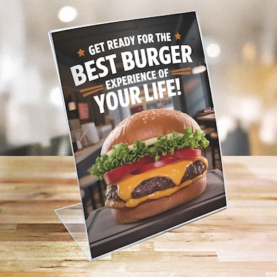 Azar Document Holder, Desktop/Countertop, Rear Loading Plastic, 3/Pack (112430-3PK)