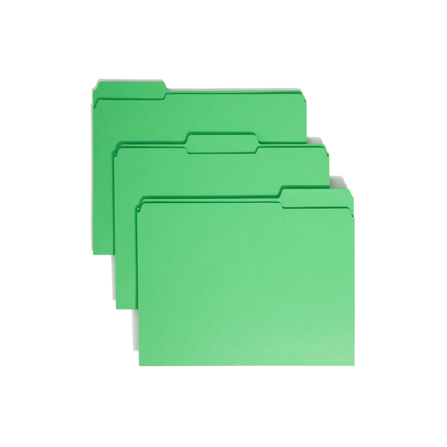 Smead File Folders, Reinforced 1/3-Cut Tab, Letter Size, Green, 100/Box (12134)