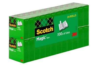 Scotch Magic Invisible Tape Refill, 3/4" x 25 yds., 20 Rolls (810SX20)
