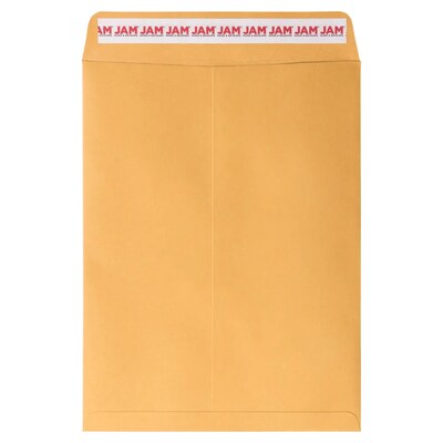 JAM Paper Self Seal Catalog Envelope, 9 x 12, Brown Kraft Manila, 100/Pack (13034231D)