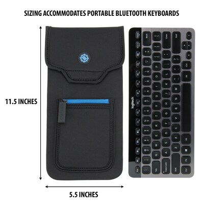 Enhance Bluetooth Keyboard Sleeve Case, Compatible with Logitech, Anker, Apple Magic Keyboard, Black (ENPCCNP100BKEW)