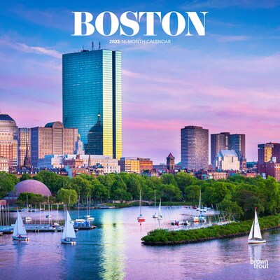 2025 BrownTrout Boston 12 x 12 Monthly Wall Calendar (9781975474515)
