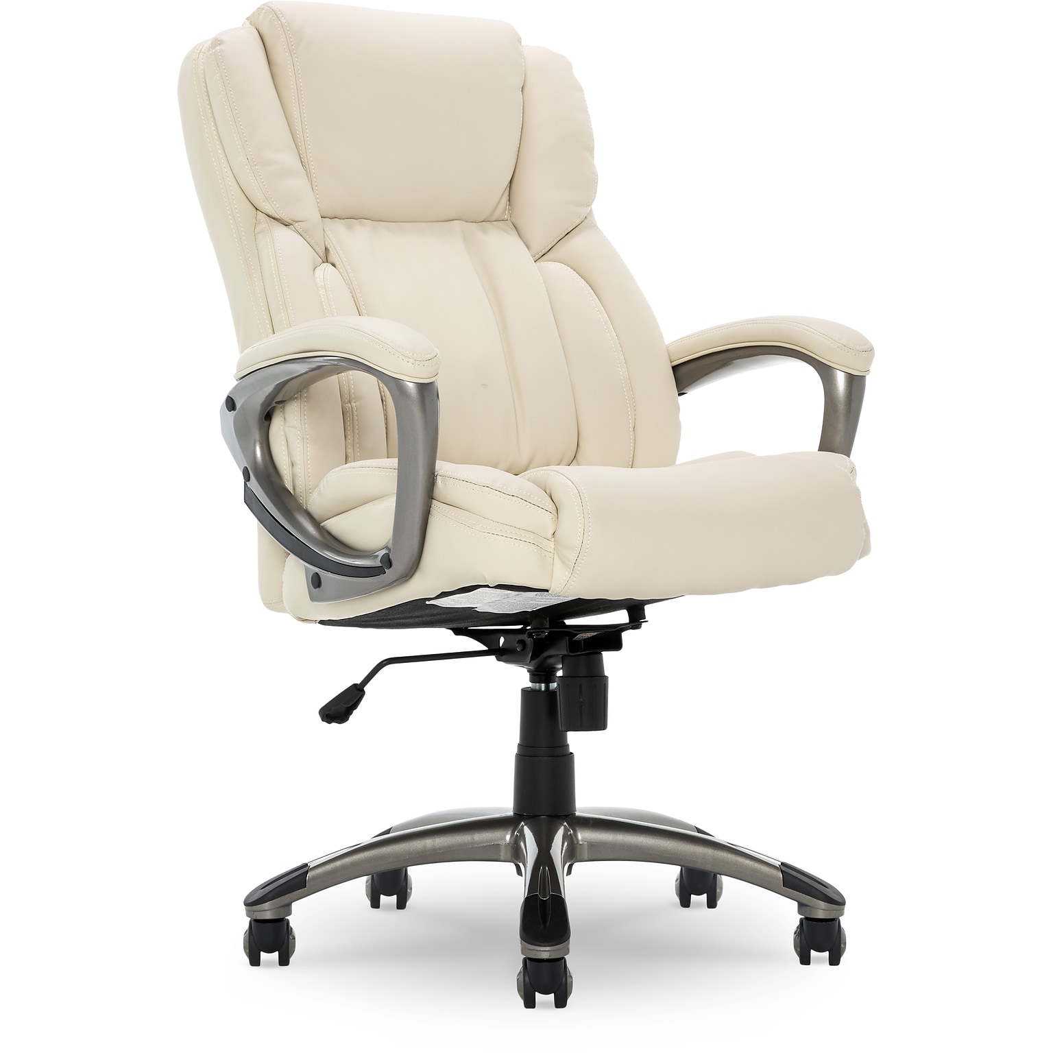 Serta Works Bonded Leather Executive Office Chair, American Beige (CH200112)