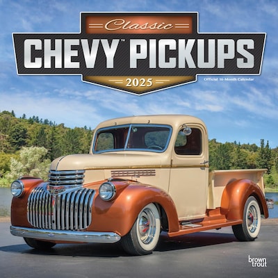 2025 BrownTrout Classic Chevy Pickups 12 x 24 Monthly Square Wall Calendar, (9781975479763)