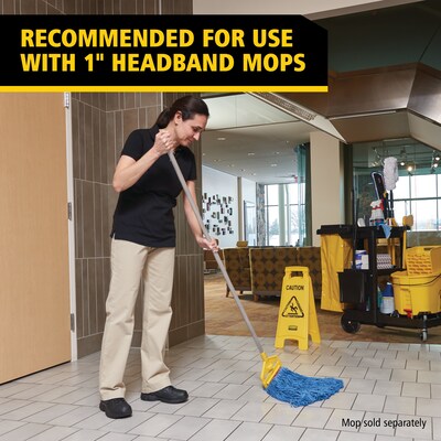 Rubbermaid Invader 60" Fiberglass Wet Mop Handle, Gray/Yellow (FGH14600GY00)