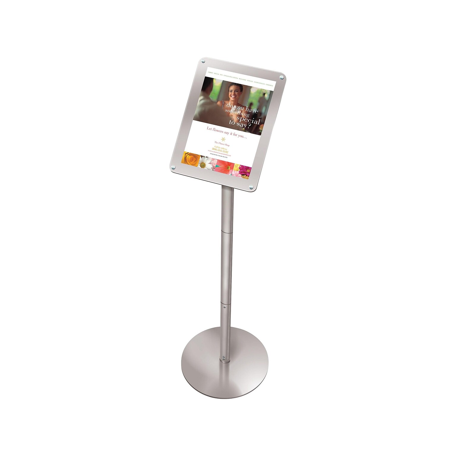 Staples Floor Sign Holder Stand, 8.5 x 11. 45 Tall – Freestanding Display for Retail Signs, Notices & Wayfinding