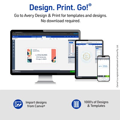 Avery Printable CD Labels, Removable, Laser/Inkjet, Matte White, 50 CD Labels & 100 Spine Labels/Pack (5931)