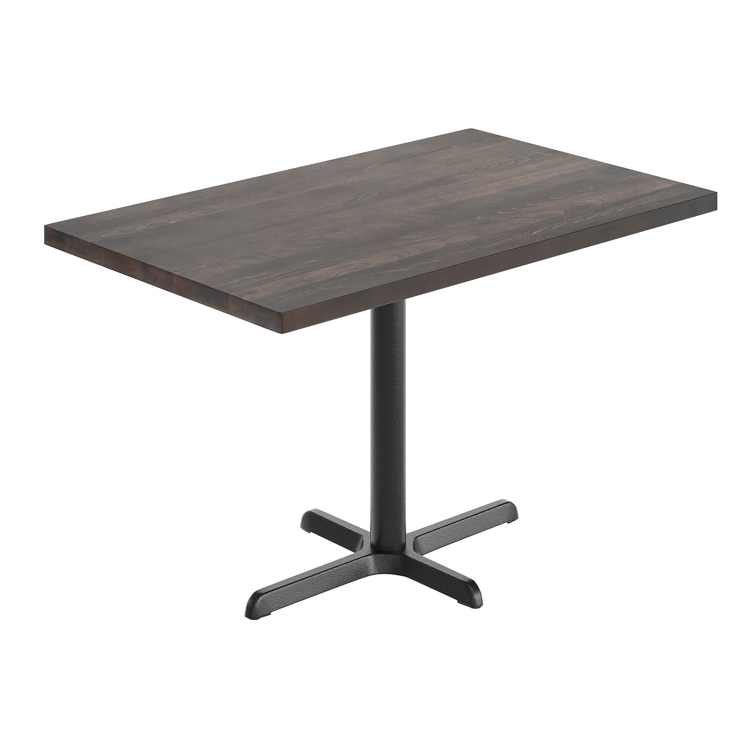 Flash Furniture Bennett Wooden Commercial Indoor Table, 48 x 30, Dark Brown Top/Black Base (GSF3048DBT2230)