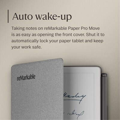 reMarkable Polymer Weave Book Folio for 7.3" Paper Pro Move Paper Tablet, Gray (RM11A-1000NW)