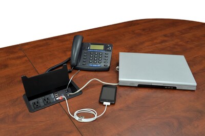 Regency Tabletop Power and Data Port, Black (DPEL2)