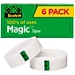 Scotch Magic Invisible Tape Refill, 3/4" x 27.77 yds., 6/Pack (810K6)