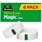 Scotch Magic Invisible Tape Refill, 3/4 x 27.77 yds., 6/Pack (810K6)