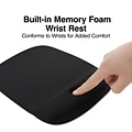 Quill Brand® Foam Mouse Pad/Wrist Rest Combo, Black (23944)