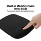Quill Brand® Foam Mouse Pad/Wrist Rest Combo, Black (23944)
