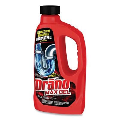 Drano Max Gel Clog Remover Degreaser, 32 oz., 12/Carton (694768)