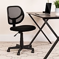 Flash Furniture Neri Armless Ergonomic Mesh Swivel Low Back Task Office Chair, Black (WA3074BK)