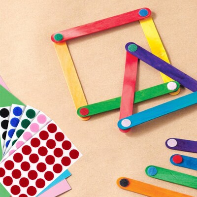 Velcro® Crafting Sticky Back Adhesive Hook and Loop Dots Fastener, 0.625, Multicolored, 140/Pack (VEL-40063-USA)