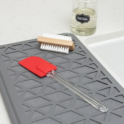 Better Houseware The Magic Dishmat™ II Stone and Silicone Drying Mat, Gray (3417)