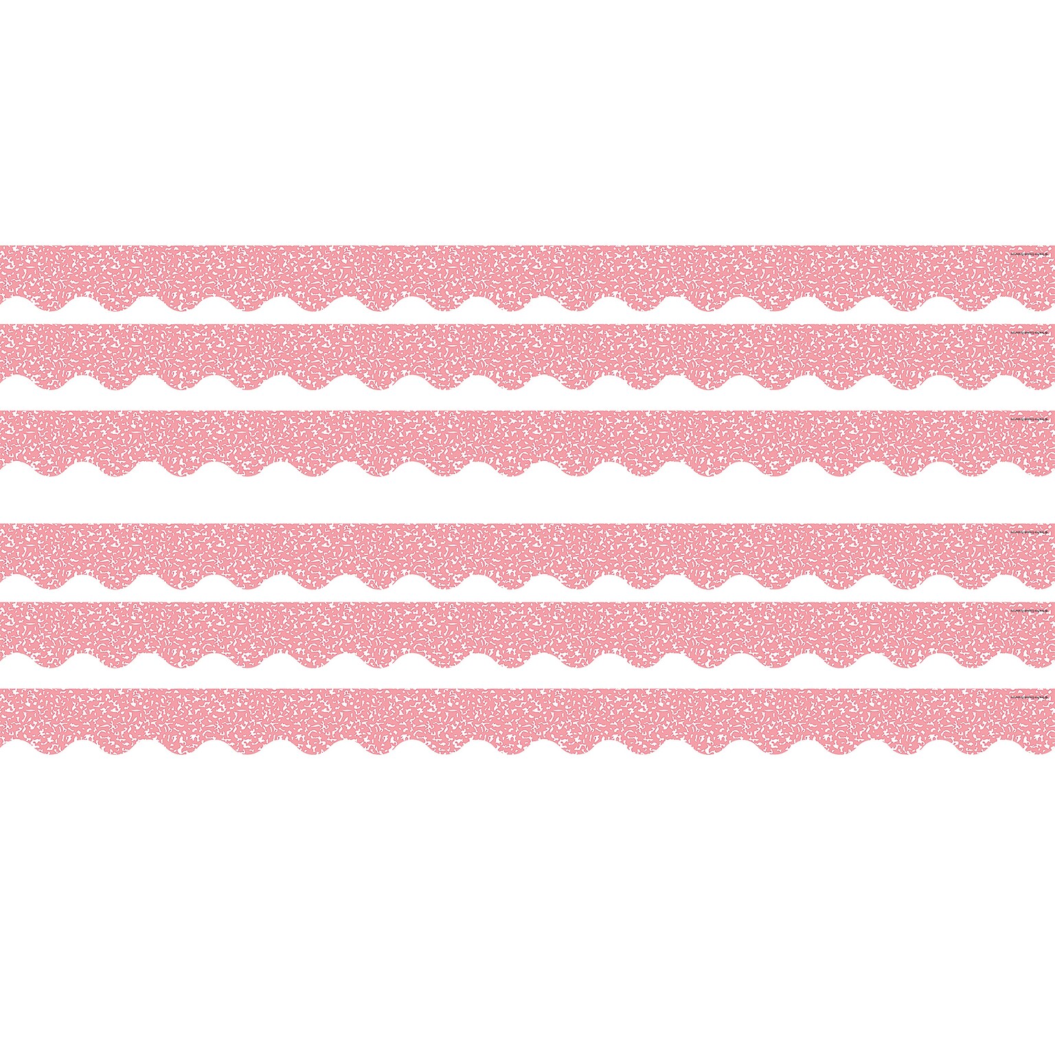 Teacher Created Resources Border Trim, 2.19 x 2.92, Composition Pink Scalloped, 12/Pack, 6 Packs/Bundle (TCR9316-6)