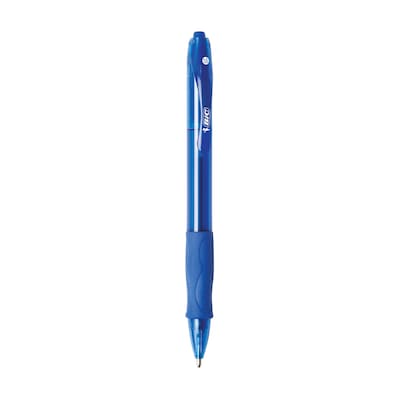 BIC Glide Bold Retractable Ballpoint Pens, Bold Point, 1.6mm, Blue Ink, Dozen (VLGB11-BLU)