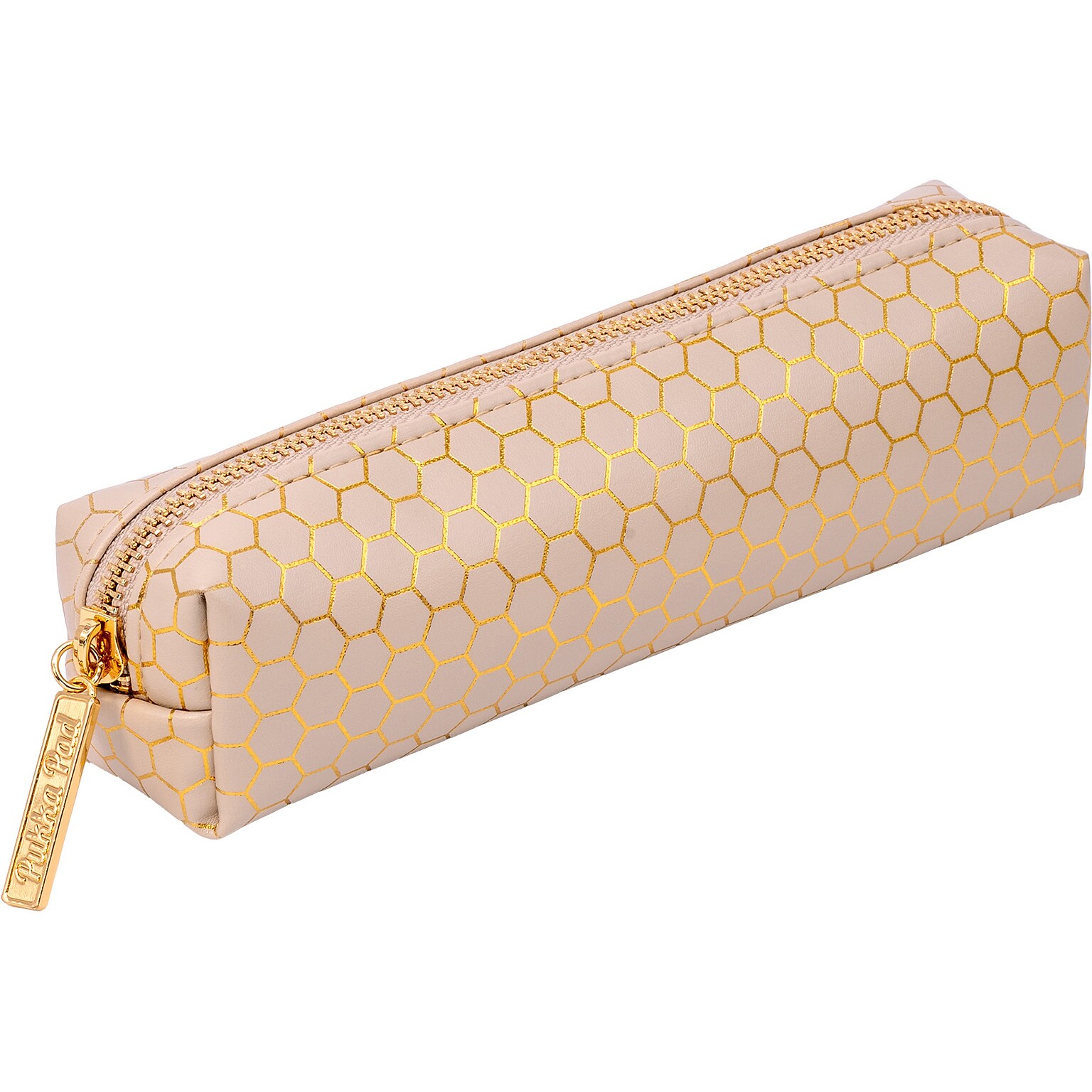 Pukka Pad Haze Faux Leather Zipper Pencil Case, Beige (9981(TE)-HZE)