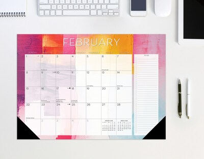 2026 Willow Creek Abstract Art 17" x 12" Monthly Desk Pad Calendar (57391)