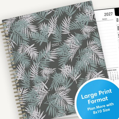 2027 Blue Sky 8" x 10" Monthly Planner, Green (164028)