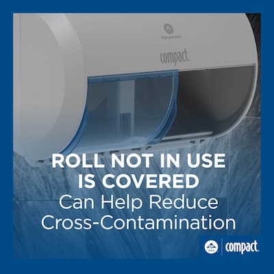 Georgia-Pacific Compact 2-Roll Side-by-Side Coreless Toilet Paper Dispenser, Gray (56783A)
