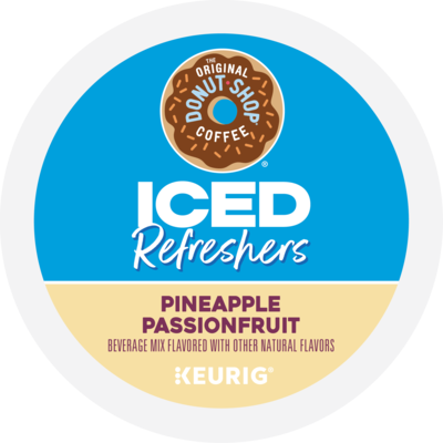 The Original Donut Shop Iced Refreshers Pineapple Passion Fruit, Keurig® K-Cup® Pods, 20/Box (5000379381)