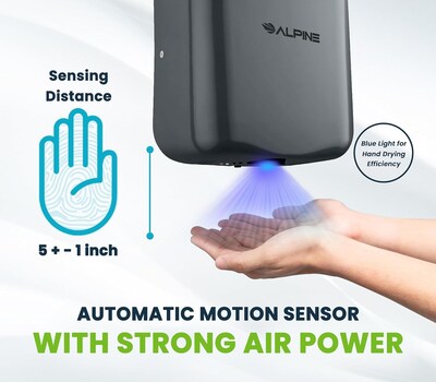 Alpine Industries Hemlock 110/120V Automatic Hand Dryer, Gray (400-10-GRY)